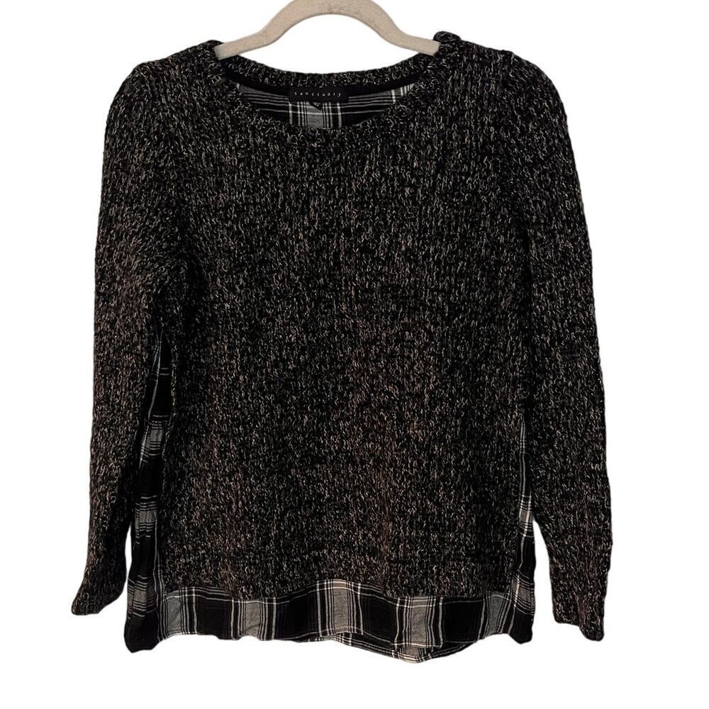 Sanctuary Marbled Crew Neckline Pullover Knit Sweater Size XS